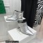 Balmain Heel 9.5cm Draped Leather Ulla Mules Silver 2022