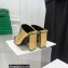 Balmain Heel 9.5cm Draped Leather Ulla Mules Gold 2022
