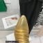 Balmain Heel 9.5cm Draped Leather Ulla Mules Gold 2022