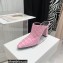 Balmain Heel 9.5cm Monogram Ulla Mules Pink 2022