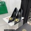 Versace Heel 10.5cm Crystal Medusa Pumps Satin Black 2022