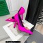Versace Heel 10.5cm Crystal Medusa Pumps Satin Fuchsia 2022