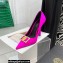 Versace Heel 10.5cm Crystal Medusa Pumps Satin Fuchsia 2022