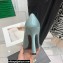 Versace Heel 10.5cm Crystal Medusa Pumps Satin Cyan 2022