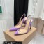 Gianvito Rossi Heel 10.5cm PLEXI PVC and Patent leather Slingback Pumps Violet 2022