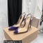 Gianvito Rossi Heel 10.5cm PLEXI PVC and Patent leather Slingback Pumps Purple 2022