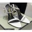 Tom Ford Heel 10.5cm Padlock Pointy Naked Sandals Leather White 2022