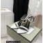 Tom Ford Heel 10.5cm Padlock Pointy Naked Sandals Leather White 2022