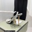 Tom Ford Heel 10.5cm Padlock Pointy Naked Sandals Leather White 2022
