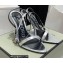 Tom Ford Heel 10.5cm Padlock Pointy Naked Sandals Leather Silver 2022