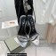 Tom Ford Heel 10.5cm Padlock Pointy Naked Sandals Leather Silver 2022