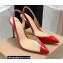 Gianvito Rossi Heel 10.5cm PLEXI PVC and Patent leather Slingback Pumps Red 2022