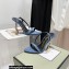 Tom Ford Heel 10.5cm Padlock Pointy Naked Sandals Denim Blue 2022