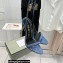 Tom Ford Heel 10.5cm Padlock Pointy Naked Sandals Denim Blue 2022