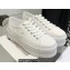 Celine Jane Low Lace-up Sneakers In Canvas And Calfskin White 2022