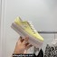 Celine Jane Low Lace-up Sneakers In Canvas And Calfskin Yellow 2022