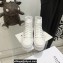 Celine Jane High Lace-up Sneakers In Canvas And Calfskin White 2022