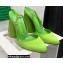 The Attico Heel 9.5cm Luz Slingbacks Satin Green 2022