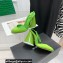 The Attico Heel 9.5cm Luz Slingbacks Satin Green 2022