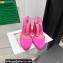 The Attico Heel 9.5cm Luz Slingbacks Satin Fuchsia 2022