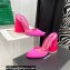 The Attico Heel 9.5cm Luz Slingbacks Satin Fuchsia 2022