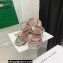 Amina Muaddi Heel 9.5cm Crystals Gilda Sandals Patent Silver 2022