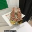 Amina Muaddi Heel 9.5cm Crystals Gilda Sandals Patent Gold 2022