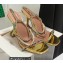 Amina Muaddi Heel 9.5cm Crystals Gilda Sandals Patent Gold 2022