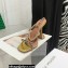 Amina Muaddi Heel 9.5cm Crystals Gilda Sandals Patent Gold 2022