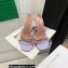 Amina Muaddi Heel 9.5cm Crystals Gilda Slippers Patent Lavender 2022