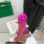 Amina Muaddi Heel 9.5cm Crystals Gilda Slippers Patent Fuchsia 2022