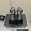 Chanel Heel Platform Sandals G38958 Velvet Black 2022