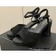 Chanel Heel Platform Sandals G38958 Velvet Black 2022