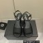 Chanel Heel Platform Sandals G38958 Grosgrain Black 2022