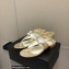 Chanel Pearl CC Logo Thong Sandals Gold 2022