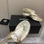 Chanel Pearl CC Logo Thong Sandals Gold 2022