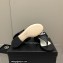 Chanel Pearl CC Logo Thong Sandals Black 2022