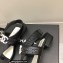 Chanel Pearl CC Logo Thong Sandals Black 2022