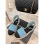 Chanel Embroidery and Grosgrain Espadrilles Sandals G38737 Black/Blue 2022