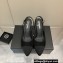 Chanel Heel Platform Slingbacks Velvet Black 2022