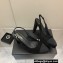 Chanel Heel Platform Slingbacks Velvet Black 2022