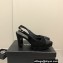 Chanel Heel Platform Slingbacks Velvet Black 2022