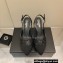 Chanel Heel Platform Slingbacks Glitter Black 2022