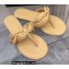Chanel Chain Lambskin and Metal Thong Sandals G38210 Beige 2022