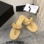 Chanel Chain Lambskin and Metal Thong Sandals G38210 Beige 2022