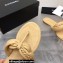 Chanel Chain Lambskin and Metal Thong Sandals G38210 Beige 2022