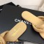 Chanel Chain Lambskin and Metal Thong Sandals G38210 Beige 2022