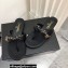 Chanel Chain Lambskin and Metal Thong Sandals G38210 Black 2022