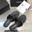 Chanel Chain Lambskin and Metal Thong Sandals G38210 Black 2022