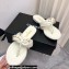 Chanel Chain Lambskin and Metal Thong Sandals G38210 White 2022